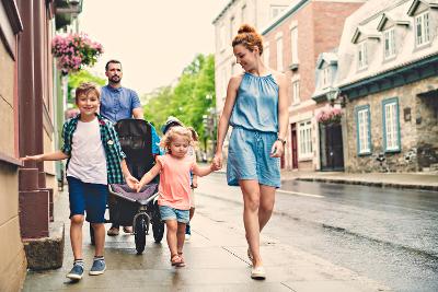 Family walking